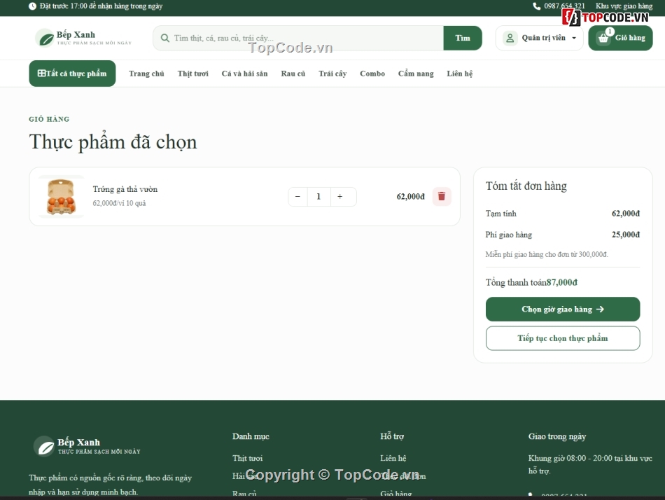 Web ẩm thực,bán thực phẩm,thực phẩm sạch